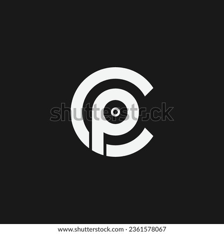 initial letter logo CP, PC, template, Initial lowercase letter logo cp,pc, p inside c 
CP or PC Letter Initial Logo Design, initial letter logo CP, PC, template