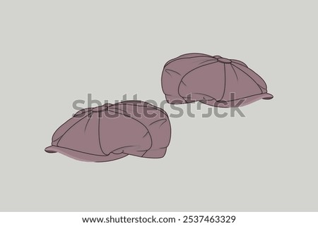 A flat cap is a rounded cap with a small stiff brim in front, originating in Northern England. 