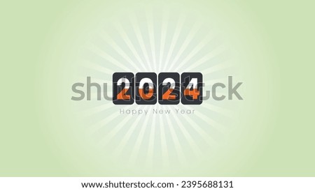 Desktop new year wallpaper screensaver. Tea green gradient color with ray effect. Vector illustration.