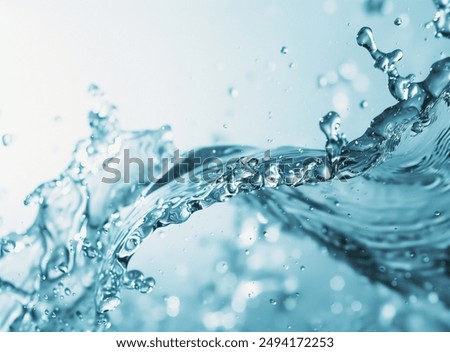 Image, Stock Photo drops of water on the leaf