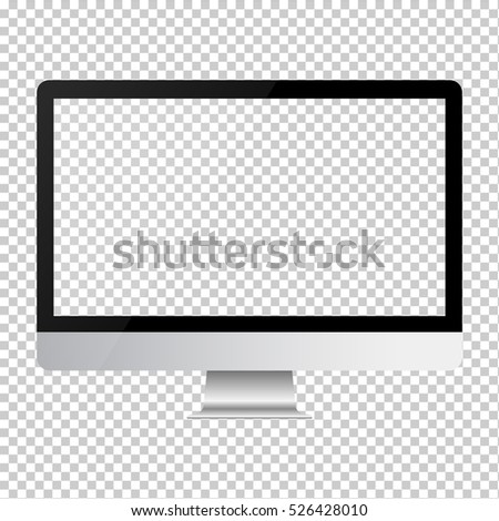 monitor imac style for PC on transparent background