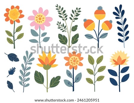 Similar – Image, Stock Photo Assorted plants and flowers in pots on table