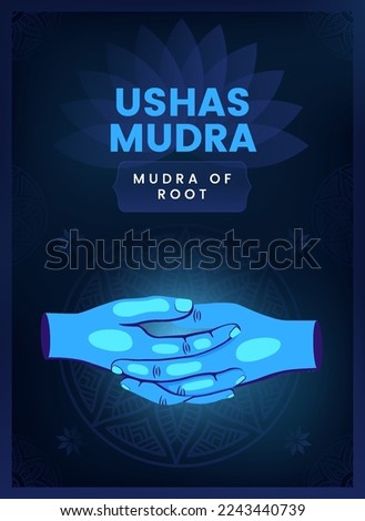 Ushas Mudra Hand Gesture - Vector illustration