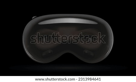 Vision Pro-High-tech Futuristic technology VR Glasses -Virtual reality device, 360 VR modern helmet-vector illustration