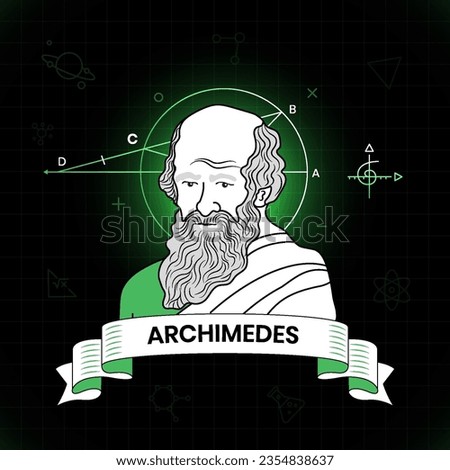 Capturing Great Minds Vector Portraits of Historical Figures - Archimedes