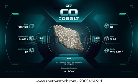 Cobalt Parodic Table Element 27-Fascinating Facts and Valuable Insights-Infographic vector illustration design