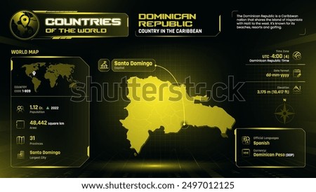 Dominican Republic Map Detailed Insights on Geography, Population and Key Facts-Vector Design