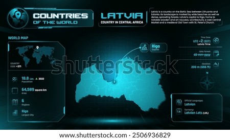 Latvia Map Detailed Insights on Geography, Population and Key Facts-Vector Design