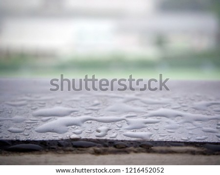 Similar – Image, Stock Photo Table with droplets after the rain