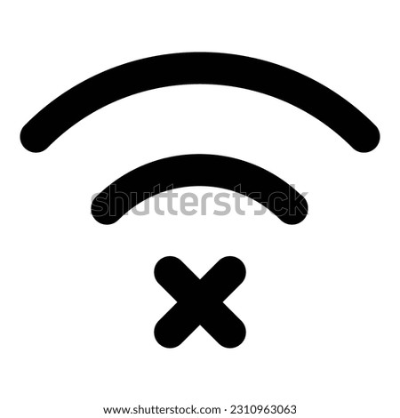 no wifi signal icon for web or ui design