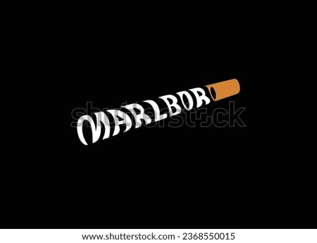 Marlboro Cigarette typography unique illustration 