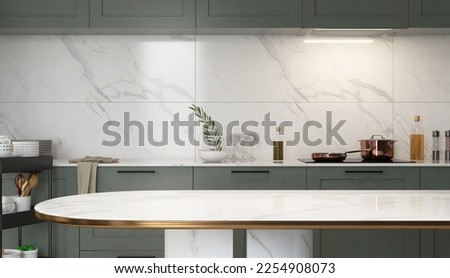 Image, Stock Photo Marble vase with sage leaves