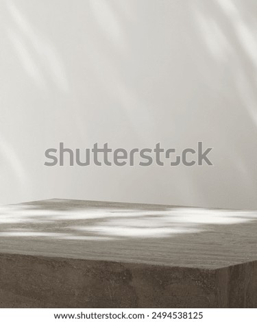 Image, Stock Photo Natural cosmetic product. White bottle on pastel background