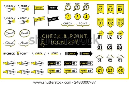 Check and Point Vector Icon Set