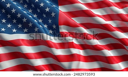 Similar – Image, Stock Photo Flag of the USA with question mark ?