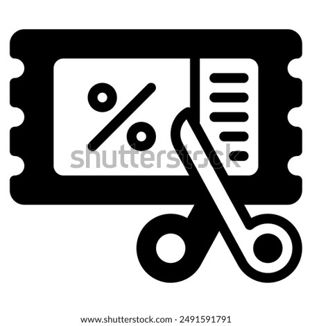 Price Slash black friday icon illustration