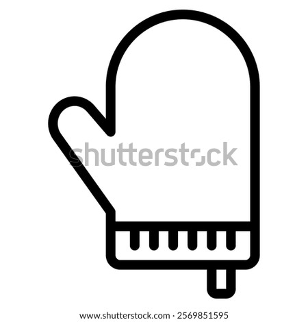 Oven Mitt food and culinary icon illustration