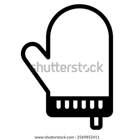 Oven Mitt food and culinary icon illustration