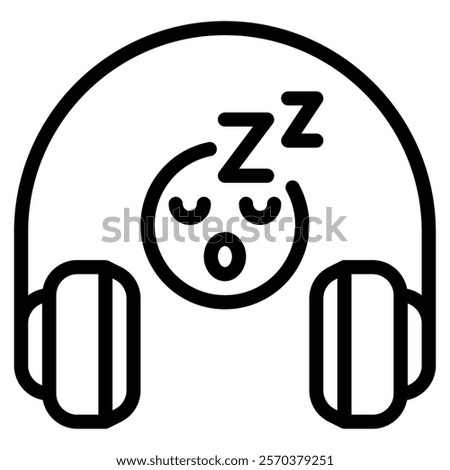 Sound sleep Wellness Mental Health icon illustration