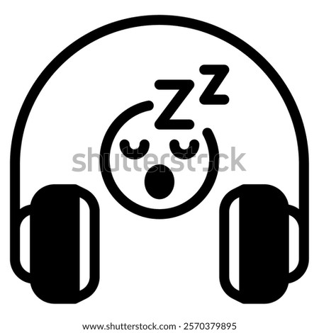 Sound sleep Wellness Mental Health icon illustration