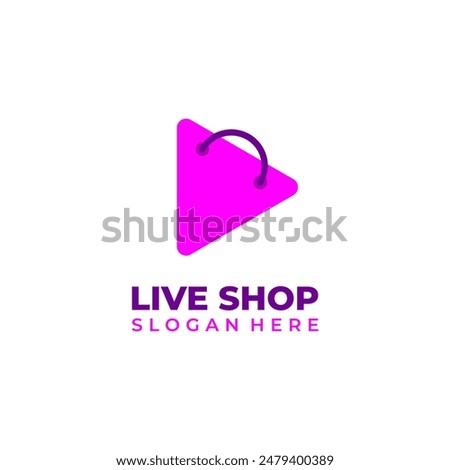 Live shop logo, suitable for online shop logos