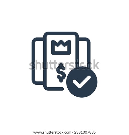 Active Subscription Badge Vector Icon Illustration