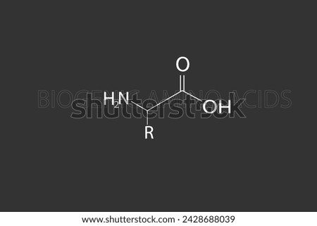 Biogenic amino acids general formula molecular skeletal chemical formula