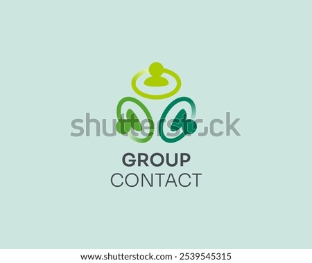 Colorful group contact community logo