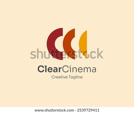 Creative cinema letter c logo