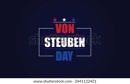Von Steuben Day Parade Stylish Text illustration design
