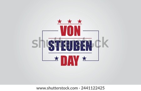 Von Steuben Day Parade Stylish Text illustration design