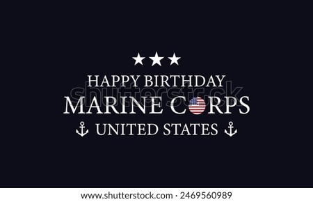 Salute the US Marine Corps Birthday with Text Flag Design