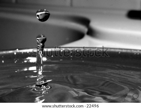 Water drop close up (Black and white)