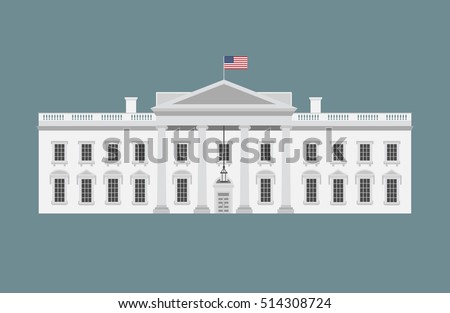 Vector illustration of The White House in Washington DC.