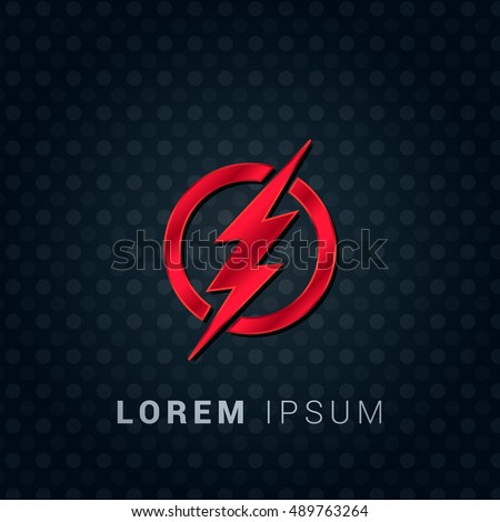 The Flash Red chromium precious metallic 3D Icon / Logo Design