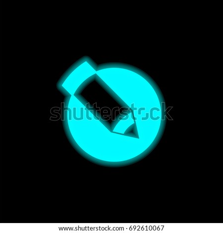 Livejournal blue glowing neon ui ux icon. Glowing sign logo vector