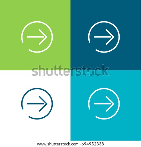 Next Page green and blue material color minimal icon or logo design