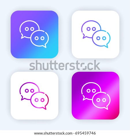 Wechat bright purple and blue gradient app icon