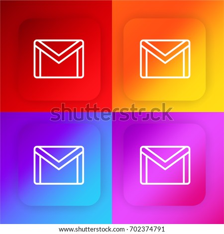 Gmail four color gradient app icon set