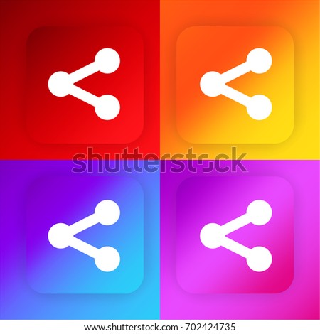 Share four color gradient app icon set