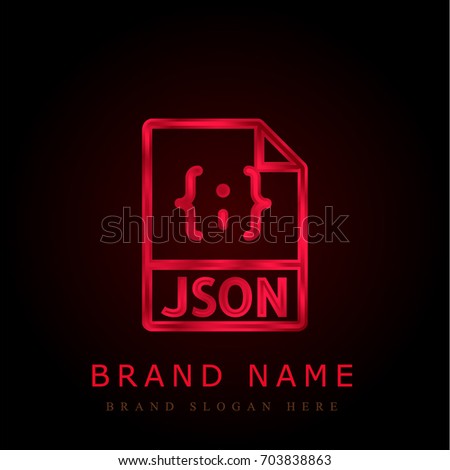 Json file red chromium metallic logo