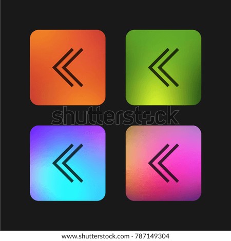 Left chevron four color gradient app icon design