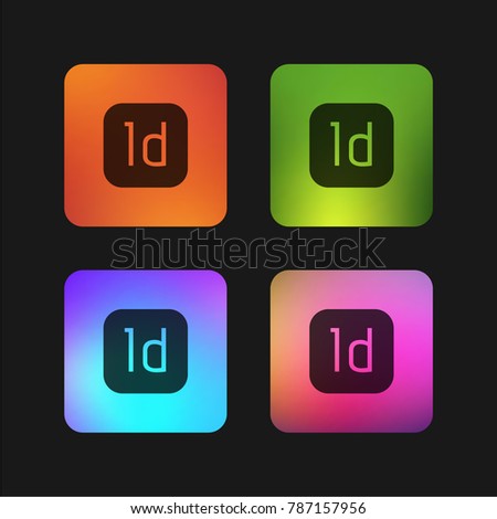 Indesign four color gradient app icon design