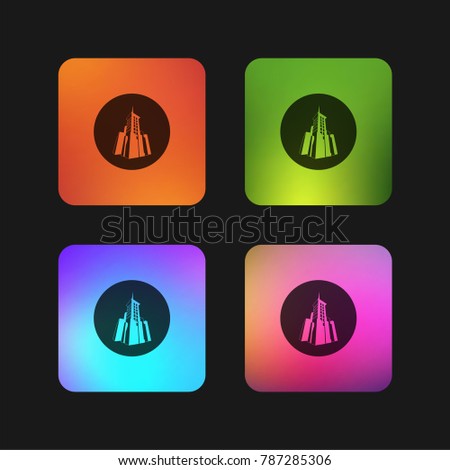 Dailymotion logo four color gradient app icon design