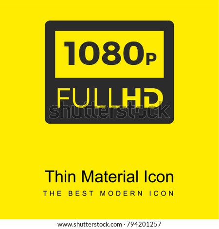 1080p Full HD bright yellow material minimal icon or logo design