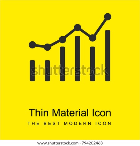 Combo Chart bright yellow material minimal icon or logo design