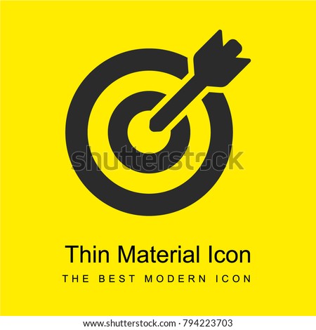 Target bright yellow material minimal icon or logo design