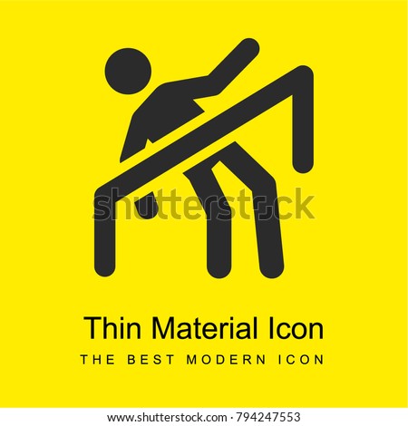 Limbo bright yellow material minimal icon or logo design