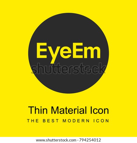 Eyeem logo bright yellow material minimal icon or logo design