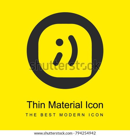 Tuenti social logo bright yellow material minimal icon or logo design